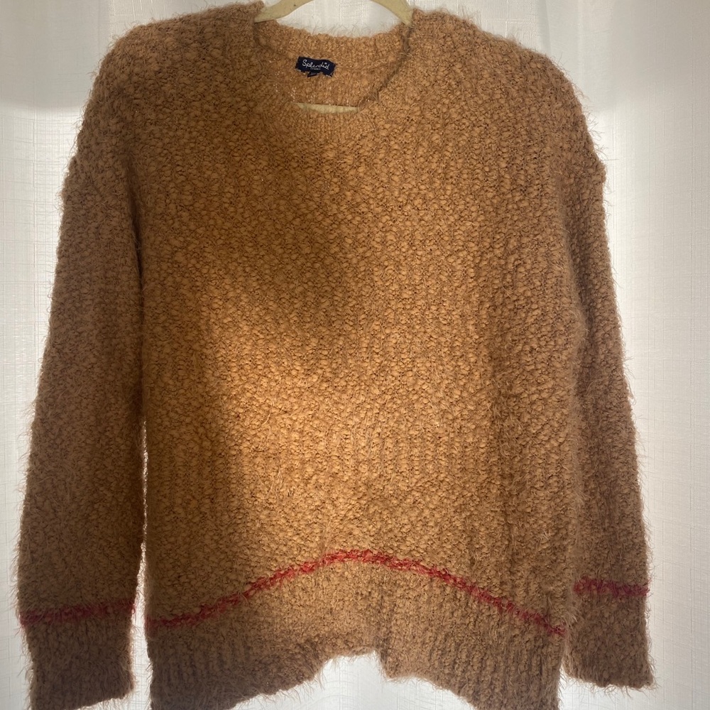 Splendid fuzzy taupe sweater. XS